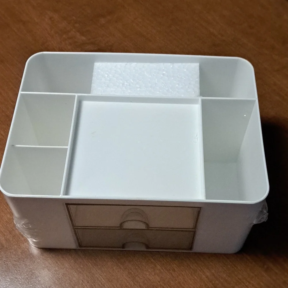 White Storage Organizer with Drawers